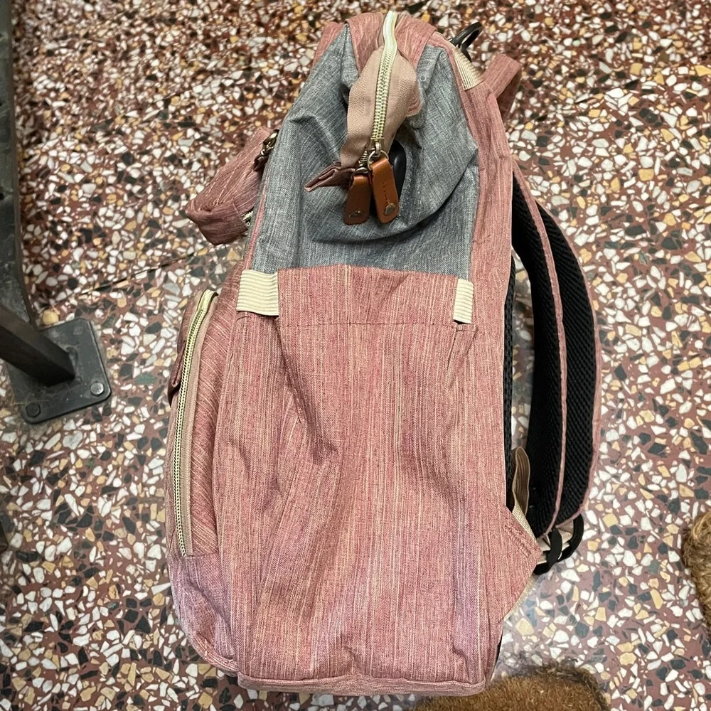 Stylish Pink and Gray Women's Backpack